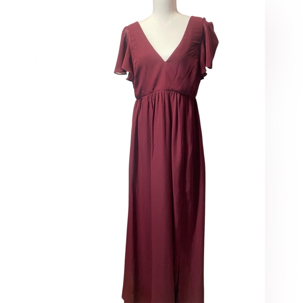 BIRDY GREY, Elegant Burgundy Maxi Dress - Picture 2 of 8